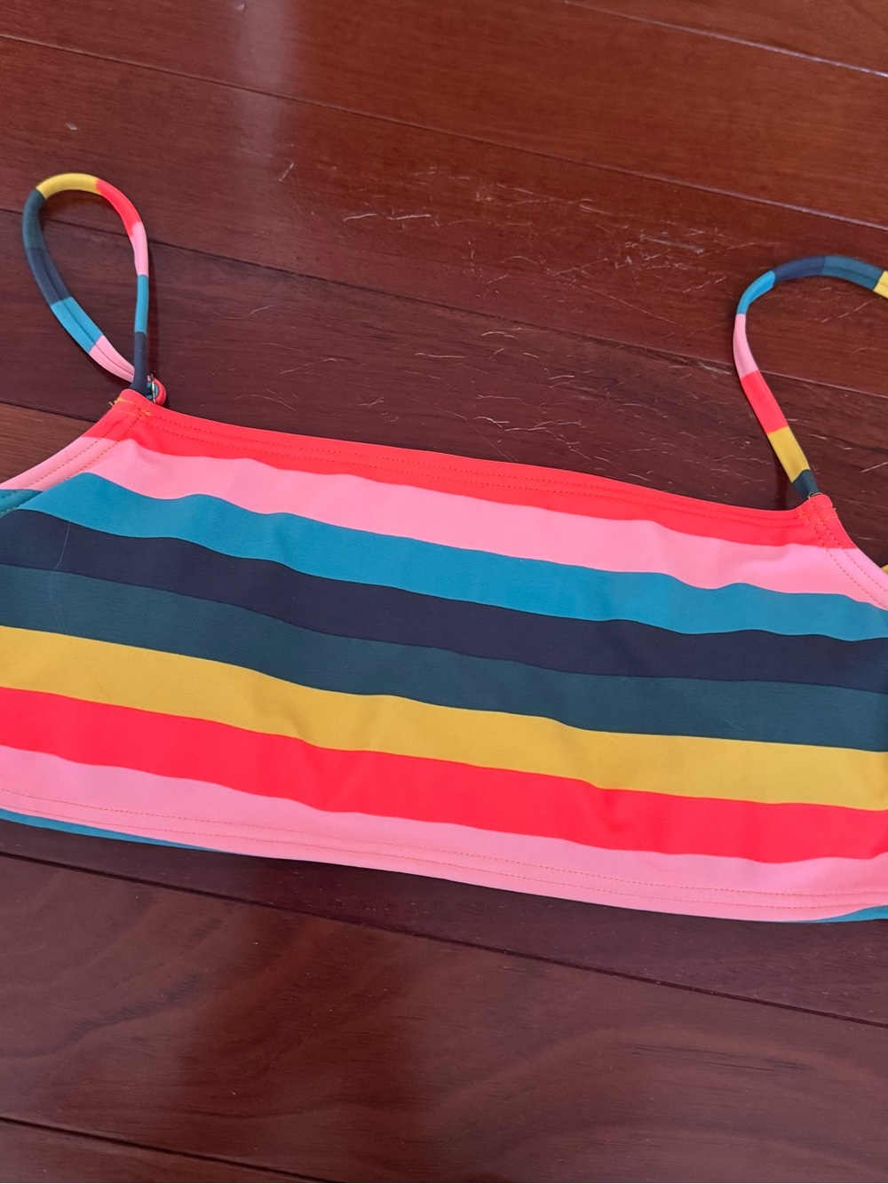 Xhilaration Striped Multicolor Bikini Top -m